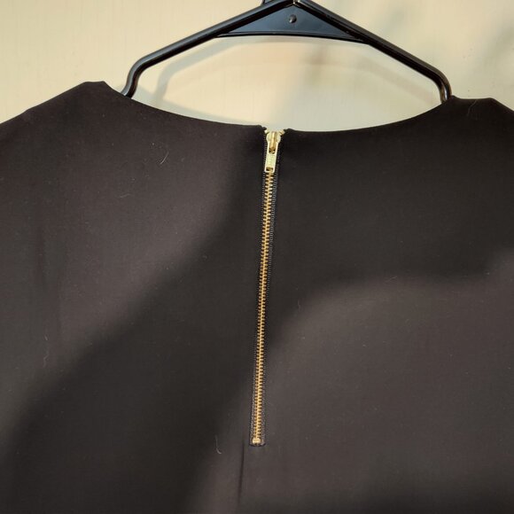 Women's CYNTHIA ROWLEY black short sleeve midi sheath dress sz 6 - Picture 6 of 7